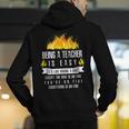 Being a Teacher Is Easy Everything Is On Fire T-Shirt For Men Women Kids Men's Hoodie Back Print, funny gift