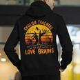 Teacher Halloween All English Teachers Love Brains Men's Hoodie Back Print, English Teacher Hoodies, funny gift