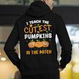 Teacher Halloween Pre-K Teacher Kindergarten Cutest Pumpkins Men Women Kids Men's Hoodie Back Print, funny gift