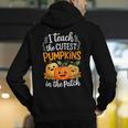 Teacher Halloween Pre-K Teacher Kindergarten Cutest Pumpkins Men's Hoodie Back Print, funny gift