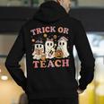 Teacher Halloween Trick Or Teach Cute Ghost Coffee Pumpkins Men's Hoodie Back Print, funny gift Teacher Halloween Trick Or Teach Cute Ghost Coffee Pumpkins Men's Hoodie Back Print, funny gift