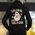 Teacher Halloween Trick Or Teach Floral Ghost Men's Hoodie Back Print, funny gift Teacher Halloween Trick Or Teach Floral Ghost Men's Hoodie Back Print, funny gift