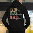 Teacher Kindness Compassion Confidence Teaching Men's Hoodie Back Print, funny gift Teacher Kindness Compassion Confidence Teaching Men's Hoodie Back Print, funny gift