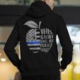 This Teacher Loves Her Police Officer Wife Saying Men's Hoodie Back Print, funny gift