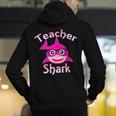 Teacher Shark Female Teacher Men's Hoodie Back Print, funny gift