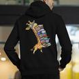 Teacher Shirt Giraffe Holding Books Bookworm Librarian Men's Hoodie Back Print, funny gift Teacher Shirt Giraffe Holding Books Bookworm Librarian Men's Hoodie Back Print, funny gift
