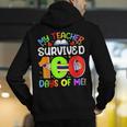 My Teacher Survived 100 Days Of Me 100 Days Of School Men's Hoodie Back Print, funny gift My Teacher Survived 100 Days Of Me 100 Days Of School Men's Hoodie Back Print, funny gift
