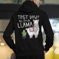 Teachers Testing Day Test Day No Prob Llama Teacher Men's Hoodie Back Print, funny gift