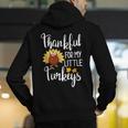 Teachers Thanksgiving Thankful For My Little Turkeys Men's Hoodie Back Print, funny gift
