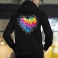 Teaching Is a Work Of Heart Tie Dye Hippie For Teacher For Men Women Girls Kids Men's Hoodie Back Print, funny gift