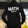 TeeArt Math Mathematics Queen Math Teacher Men's Hoodie Back Print, funny gift