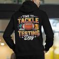 Test Day State Football Tackle Testing Day Sports Teacher Men's Hoodie Back Print, funny gift