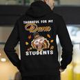 Thankful For My Dance Students Thanksgiving Turkey Teacher For Men Women Girls Kids Men's Hoodie Back Print, funny gift