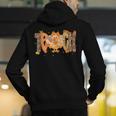 Thanksgiving Turkey Teach Thankful Teacher Girly Bow Women Men's Hoodie Back Print, funny gift