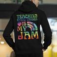 Tie Dye Teaching Social Studies Is My Jam Sunglasses Teacher Men's Hoodie Back Print, funny gift Tie Dye Teaching Social Studies Is My Jam Sunglasses Teacher Men's Hoodie Back Print, funny gift