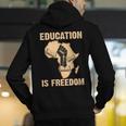 History Education Is Freedom African Map Black Teacher Men's Hoodie Back Print, History Teacher Hoodies, funny gift History Education Is Freedom African Map Black Teacher Men's Hoodie Back Print, History Teacher Hoodies, funny gift