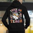Trick Or Teach Groovy Teacher Halloween Retro Ghost Men's Hoodie Back Print, Groovy Teacher Hoodies, funny gift Trick Or Teach Groovy Teacher Halloween Retro Ghost Men's Hoodie Back Print, Groovy Teacher Hoodies, funny gift