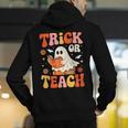 Trick Or Teach Halloween Shirt For Teacher Kids Floral Ghost Men's Hoodie Back Print, funny gift Trick Or Teach Halloween Shirt For Teacher Kids Floral Ghost Men's Hoodie Back Print, funny gift