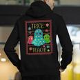 Trick Or Teach Neon Ghost Flower Teacher Spooky Halloween Men's Hoodie Back Print, funny gift