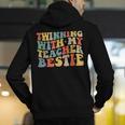 Twin Day Friends Teacher Twinning With My Bestie Matching Men's Hoodie Back Print, funny gift Twin Day Friends Teacher Twinning With My Bestie Matching Men's Hoodie Back Print, funny gift