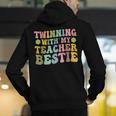 Twinning With My Teacher Bestie Twin Day Matching Teachers For Men Women Girls Kids Men's Hoodie Back Print, funny gift