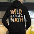 Wild About Math Cute Teacher Student Math Club Men's Hoodie Back Print, funny gift