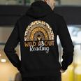 Wild About Reading Teacher Back To School Leopard Rainbow Men's Hoodie Back Print, funny gift Wild About Reading Teacher Back To School Leopard Rainbow Men's Hoodie Back Print, funny gift