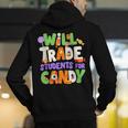 Will Trade Students For Candy Teacher Cute Halloween Costume Men's Hoodie Back Print, funny gift Will Trade Students For Candy Teacher Cute Halloween Costume Men's Hoodie Back Print, funny gift