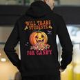 Will Trade Students For Candy Teacher Cute Halloween Pumpkin Men's Hoodie Back Print, funny gift Will Trade Students For Candy Teacher Cute Halloween Pumpkin Men's Hoodie Back Print, funny gift