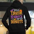 Will Trade Students For Donuts Halloween Teacher Men's Hoodie Back Print, funny gift Will Trade Students For Donuts Halloween Teacher Men's Hoodie Back Print, funny gift