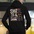 Women Bible Verse Christian Teacher God Says Back To School Men's Hoodie Back Print, funny gift