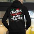 Xmas Lighting Santa's Favorite Math Teacher Christmas Men's Hoodie Back Print, funny gift Xmas Lighting Santa's Favorite Math Teacher Christmas Men's Hoodie Back Print, funny gift