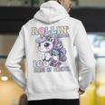100 Days Of School Girls Teacher 100th Day Unicorn Outfit Men's Hoodie Back Print, funny gift