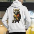Back To School Raccoon Teachers Student Kids Men's Hoodie Back Print, funny gift