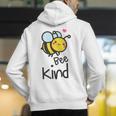 Bee Kind Bumble Bee Anti Bullying Teacher Kindness Matters Men's Hoodie Back Print, funny gift Bee Kind Bumble Bee Anti Bullying Teacher Kindness Matters Men's Hoodie Back Print, funny gift