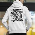 Blessed To Be A Catholic School Teacher Christian Teaching Men's Hoodie Back Print, funny gift Blessed To Be A Catholic School Teacher Christian Teaching Men's Hoodie Back Print, funny gift