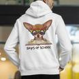 Chihuahua 100 Days Of School Rainbow Glasses Teacher Men's Hoodie Back Print, funny gift