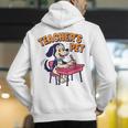 Cute Elementary School Student Dog Teacher's Pet Men's Hoodie Back Print, funny gift Cute Elementary School Student Dog Teacher's Pet Men's Hoodie Back Print, funny gift