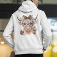 Cute Floral Highland Cow Back To School For Women Teacher Men's Hoodie Back Print, funny gift Cute Floral Highland Cow Back To School For Women Teacher Men's Hoodie Back Print, funny gift