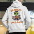 Cute Halloween Teacher Librarian Frankenstein Reading Books Men's Hoodie Back Print, funny gift Cute Halloween Teacher Librarian Frankenstein Reading Books Men's Hoodie Back Print, funny gift