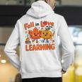Fall In Love With Learning Thanksgiving Teacher Student Kids Men's Hoodie Back Print, funny gift Fall In Love With Learning Thanksgiving Teacher Student Kids Men's Hoodie Back Print, funny gift