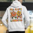 Fall In Love With Learning Thanksgiving Teacher Student Men's Hoodie Back Print, funny gift Fall In Love With Learning Thanksgiving Teacher Student Men's Hoodie Back Print, funny gift
