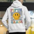 Fifth Grade Team Teachers Boys Girls Retro Smile 5th Grade Men's Hoodie Back Print, funny gift