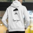French Teacher Halloween Bonjour Ghost Men's Hoodie Back Print, funny gift