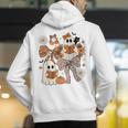 Ghost Reading Books Halloween Bow Spooky Teacher Student Men's Hoodie Back Print, funny gift