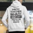 Halloween Math Teacher Prisoner Costume Men's Hoodie Back Print, funny gift Halloween Math Teacher Prisoner Costume Men's Hoodie Back Print, funny gift