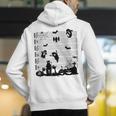 Halloween Music Note Clefs Spooky Ghost For Music Teacher Men's Hoodie Back Print, funny gift