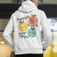 Happy To See Your Face Teacher Apple Men's Hoodie Back Print, funny gift