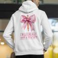 I'm Literally Just a Teacher Pencil Coquette Bow School Men's Hoodie Back Print, funny gift I'm Literally Just a Teacher Pencil Coquette Bow School Men's Hoodie Back Print, funny gift