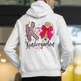 K Is For Kindergarten Teacher Coquette Bow Back To School Men's Hoodie Back Print, funny gift